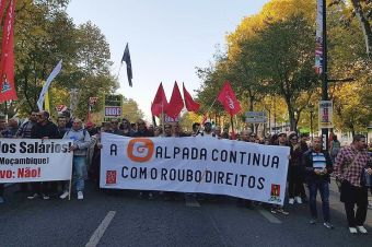 Na manifestação nacional de 18 de Novembro, em Lisboa 20171118Manif Galpada